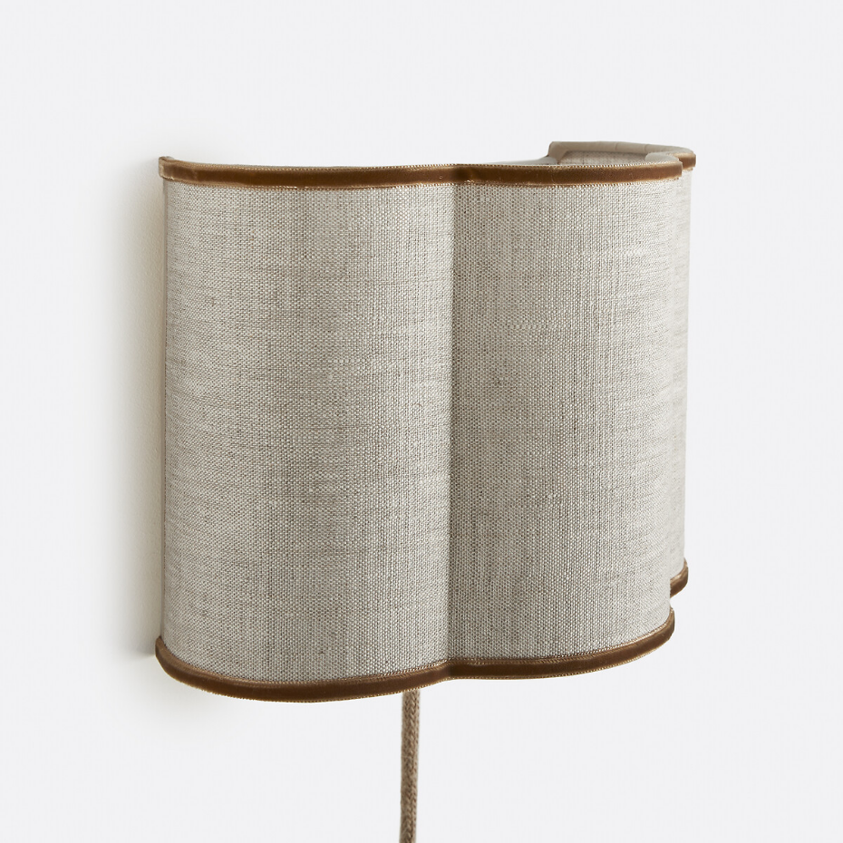 Applique en lin et velours, THADE