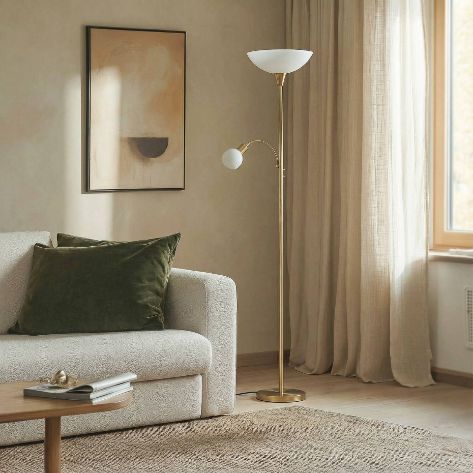 Lampadaire en métal moderne, Elaina
