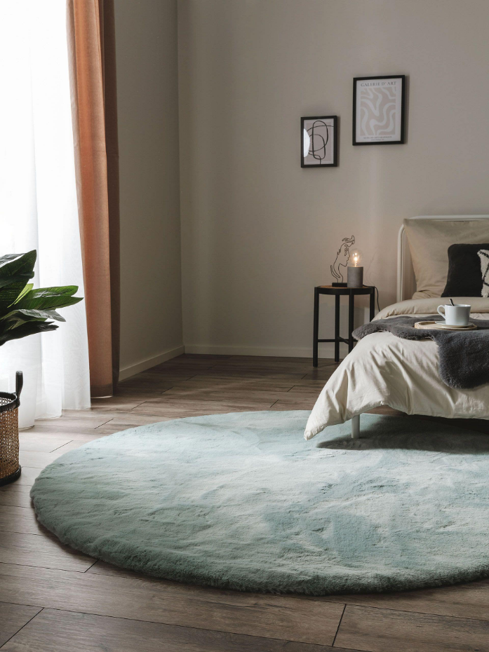 Tapis rond imitation fourrure DAVE