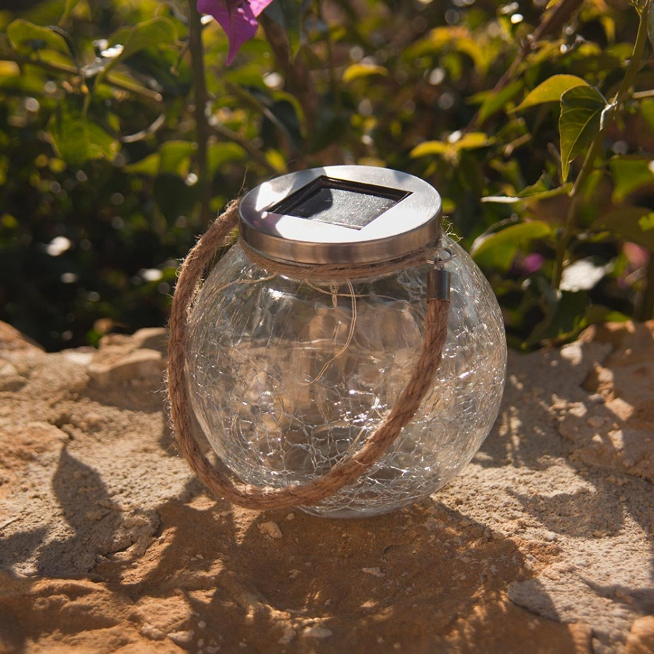 Lot de 2 boules solaires CRACK BALL CORD H13cm