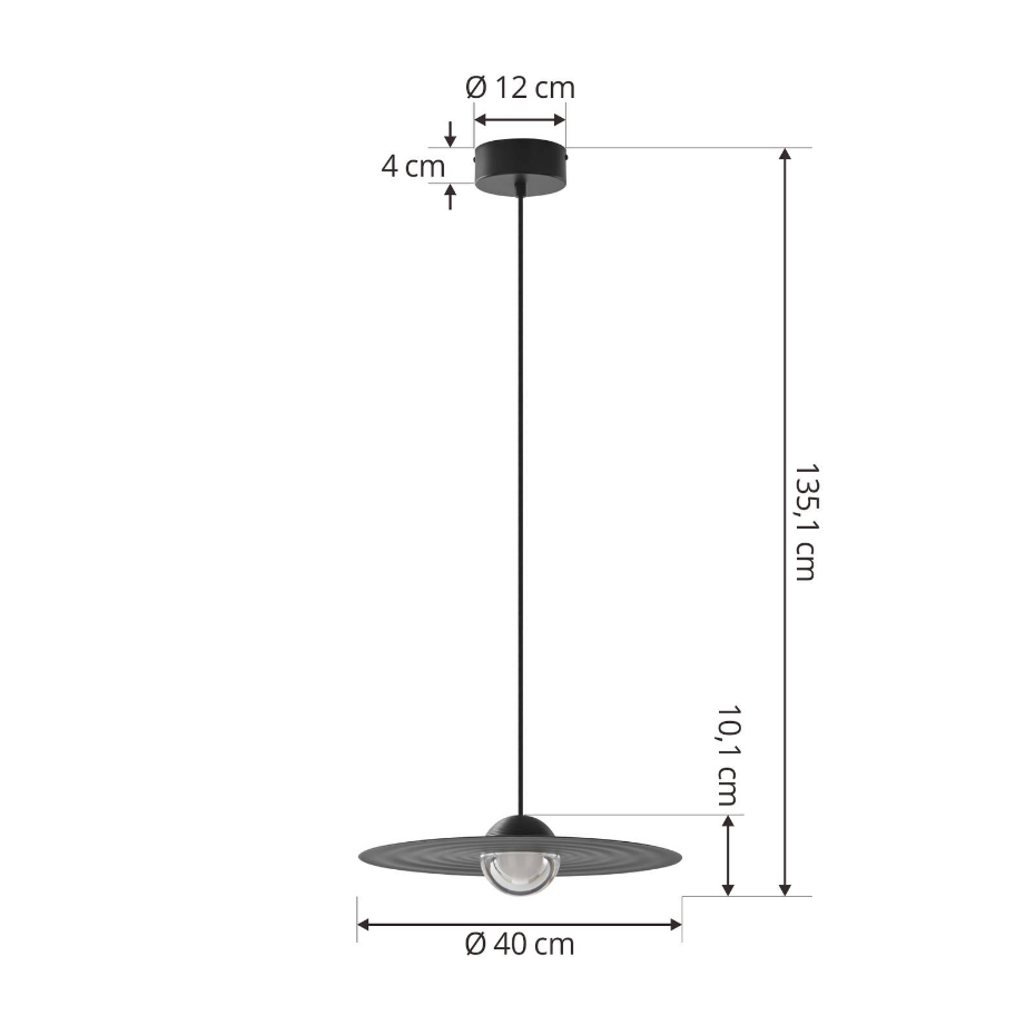 Suspension en aluminium designLED, Tethrion