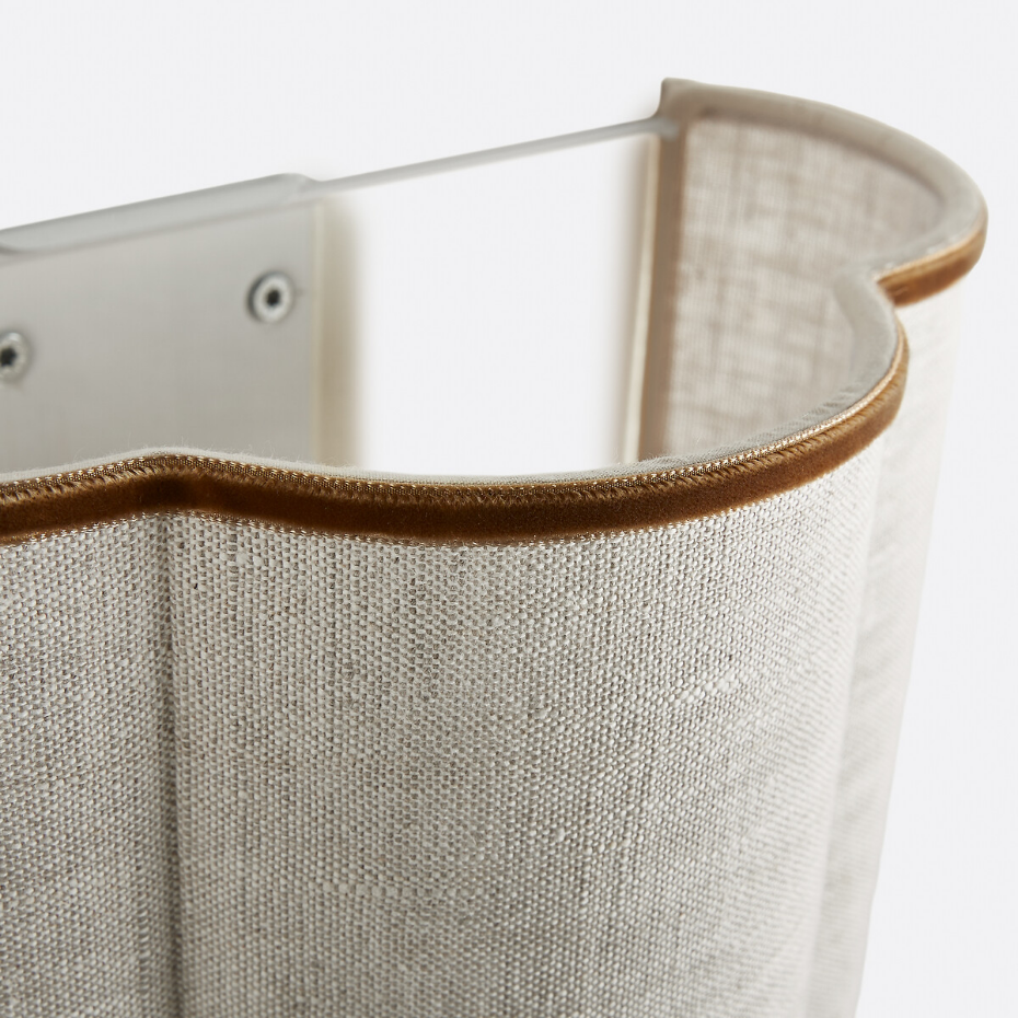 Applique en lin et velours, THADE
