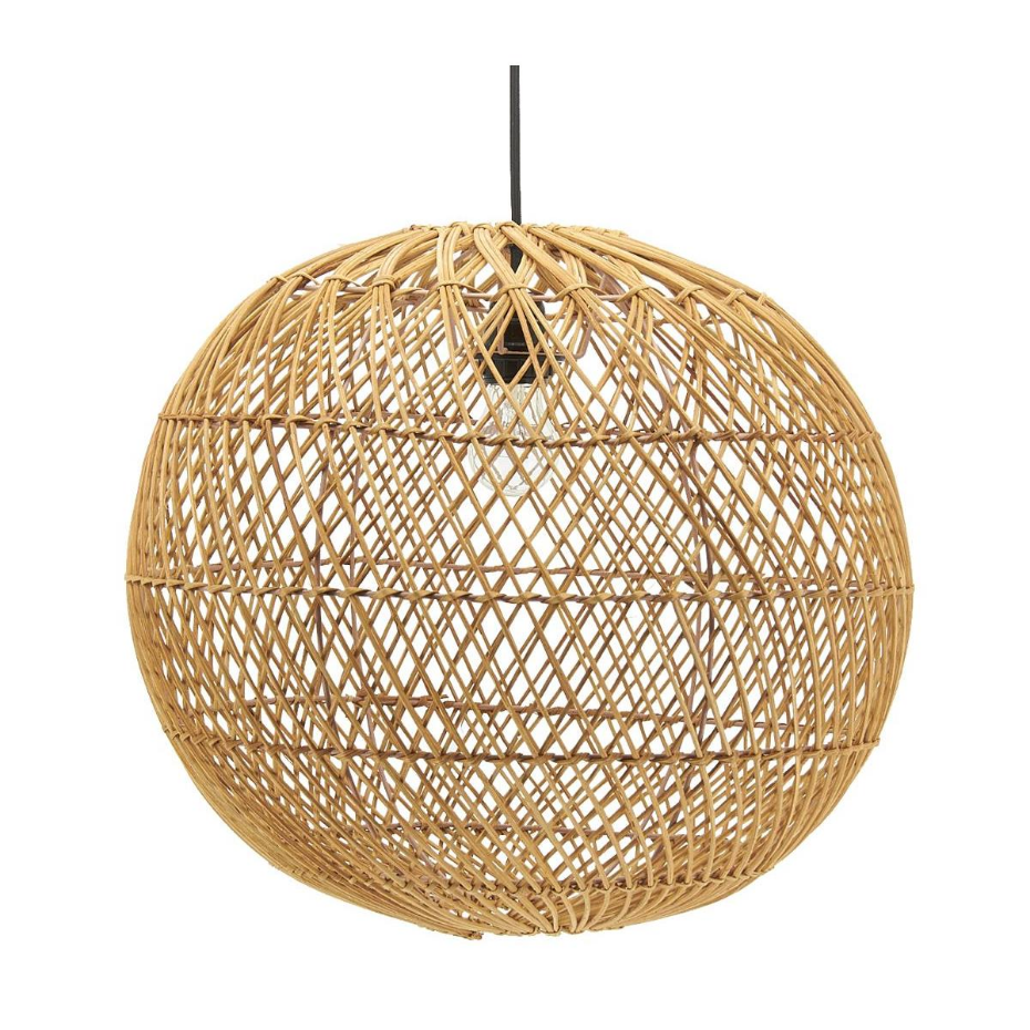 Abat-jour pour suspension boule en rotin Grand modèle