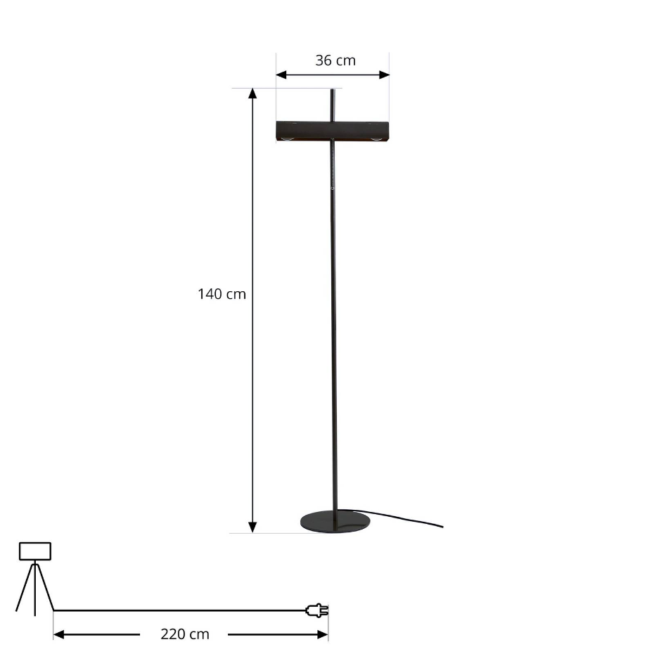 Lampadaire en métal moderne, Nysira