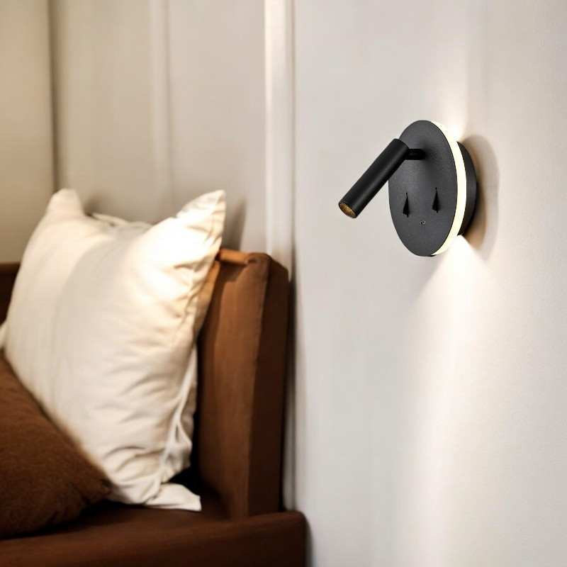 Applique Tête De Lit Led Noir USB-C Mily