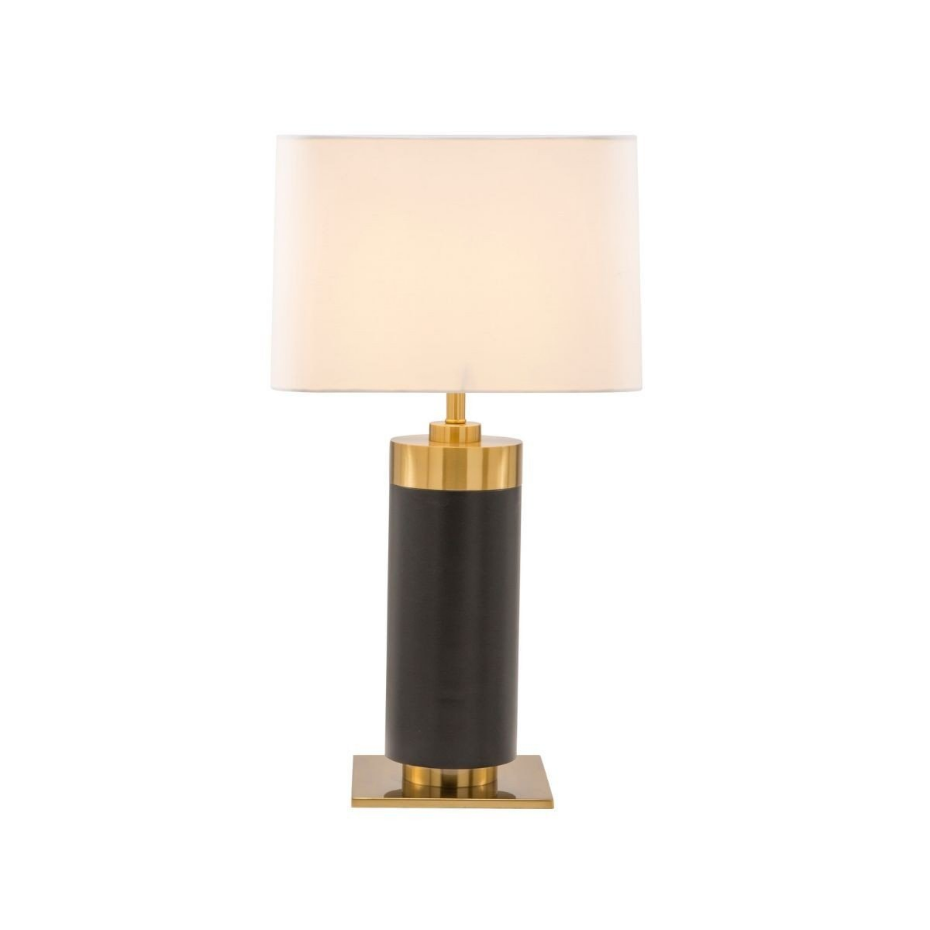 Lampe à poser en métal noir et finition laiton doré H73 cm - VENDOME