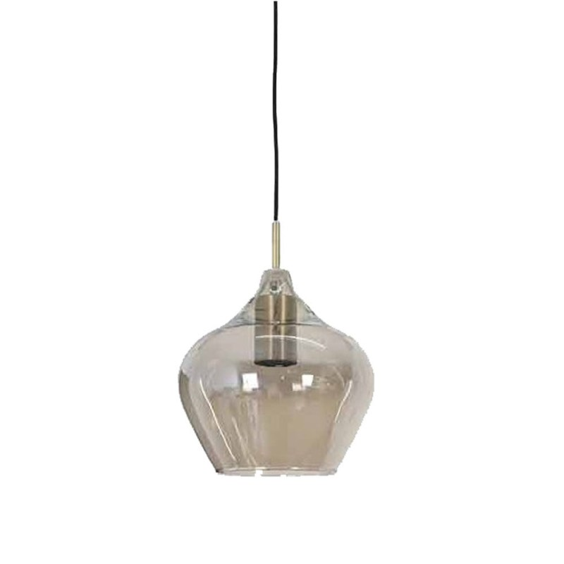 Suspension Karel Verre Fume Laiton Diamètre 20