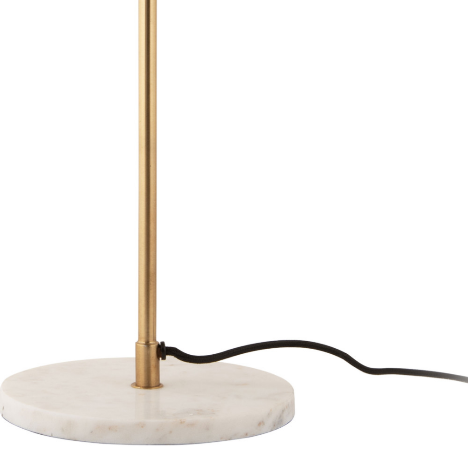 Lampe à poser en métal et marbre- WAVED DOME