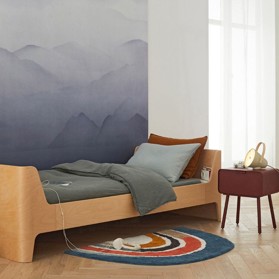 Tapis enfant en coton bio grand modèle, Niji