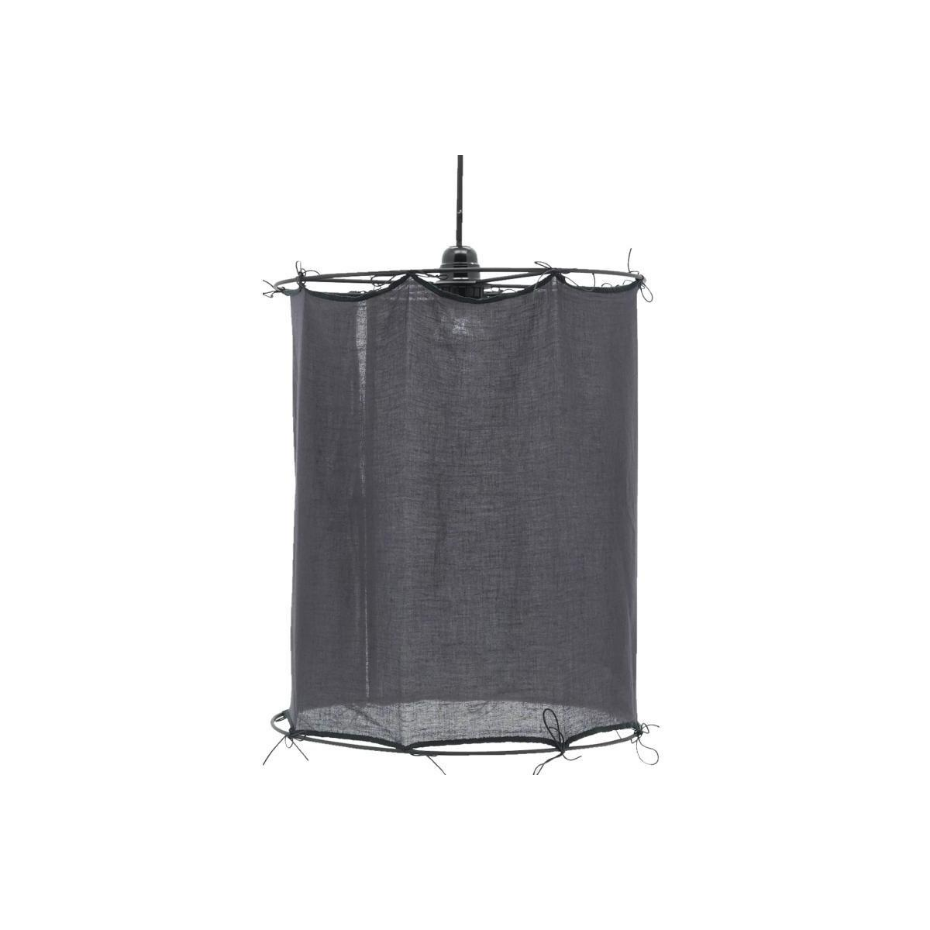 Abat-jour pour suspension en coton Riad Moyen Charbon