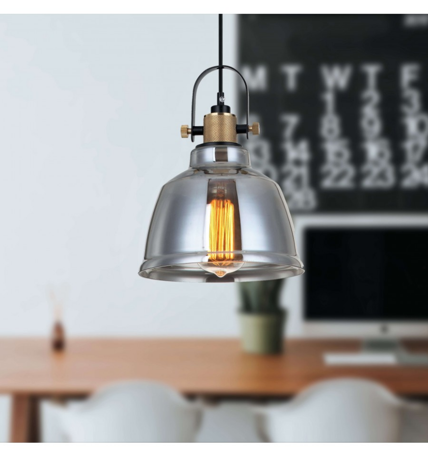 Suspension style industriel en verre - LINZ