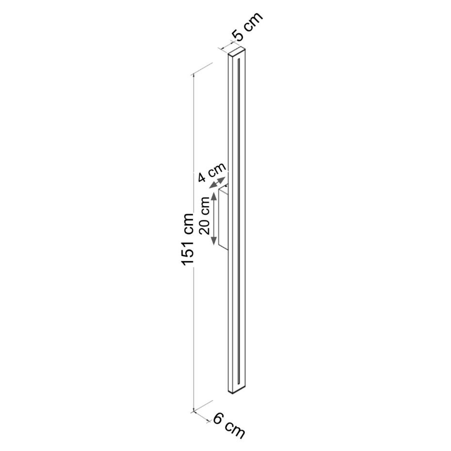 Applique LED murale longue IP54 - NOMÉRIS