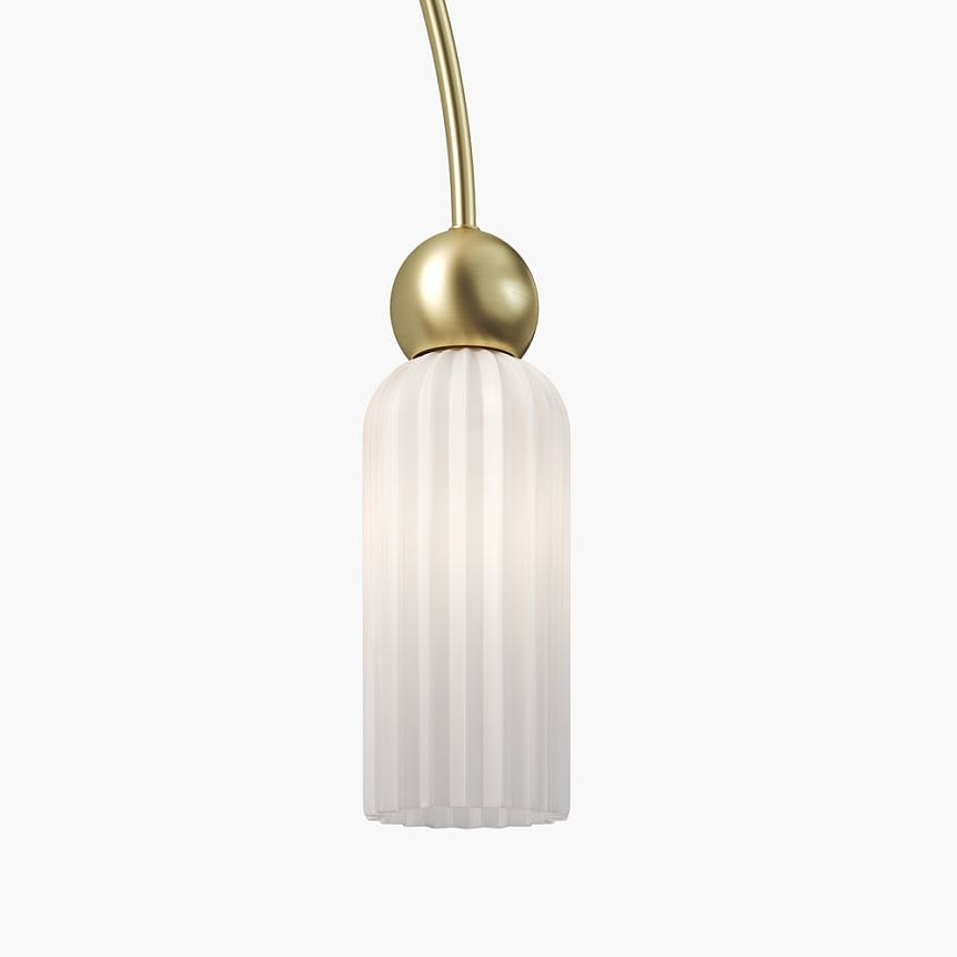 Suspension double arche 4 lampes rétro SOLANA