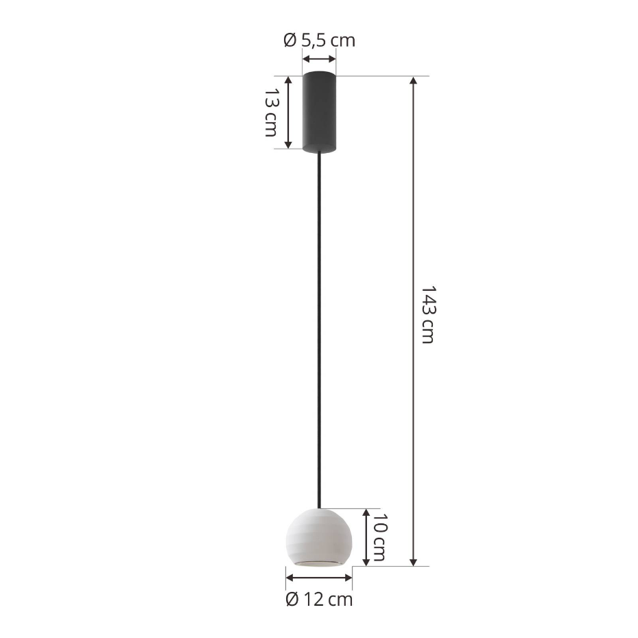 Suspension en plâtre designLED, Darkorin