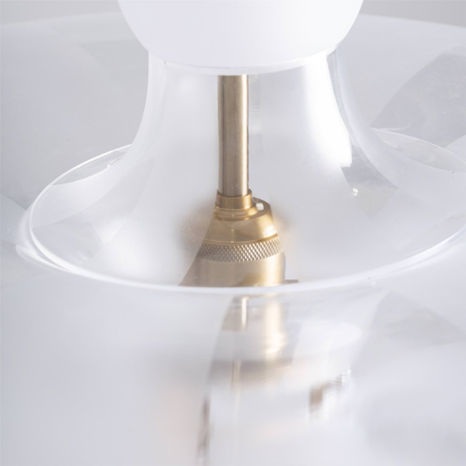 Lustre art déco en acrylique et cristal  fumé