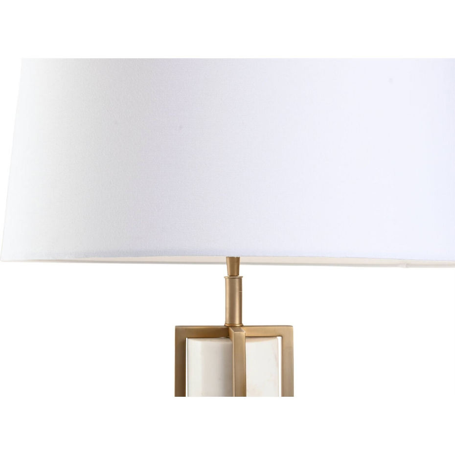 Lampe de table en marbre et acier rectangulaire Item Home India Lamps 1c25
