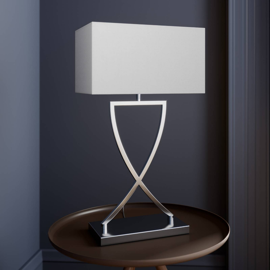 Lampe à poser en métal moderne, Evaine