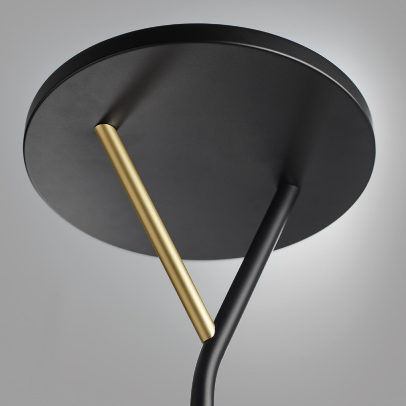 Lampadaire led avec liseuse noir mat Plano