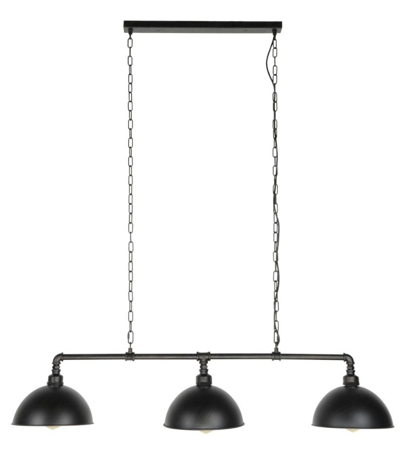 Suspension industrielle tuyau 3 demi-globes TRIBECA