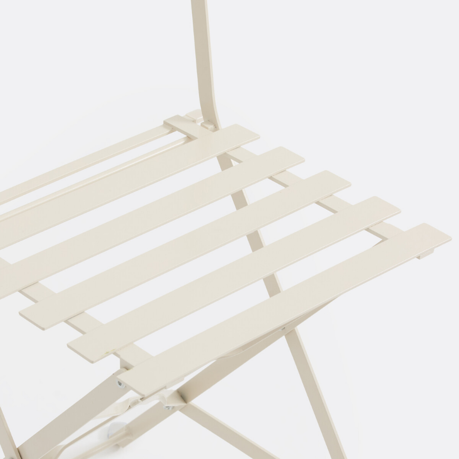 Lot de 2 chaises pliantes métal fer, Ozevan