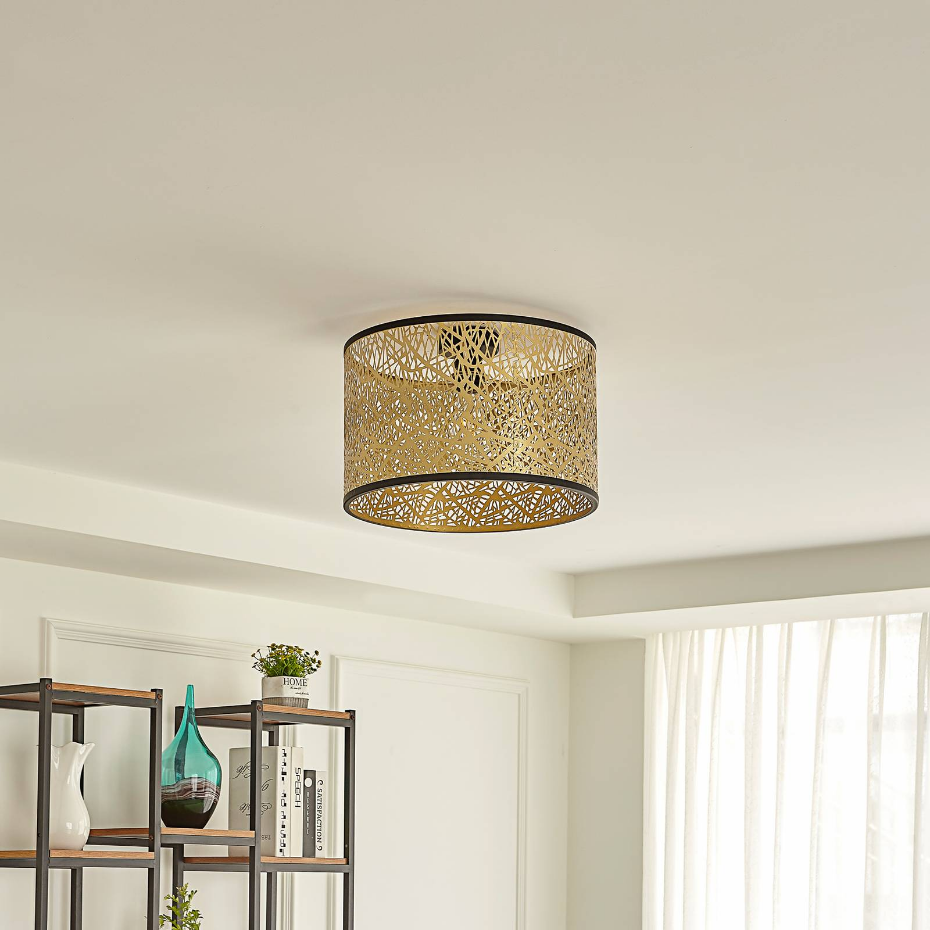 Plafonnier en textile traditionnel, Yonah
