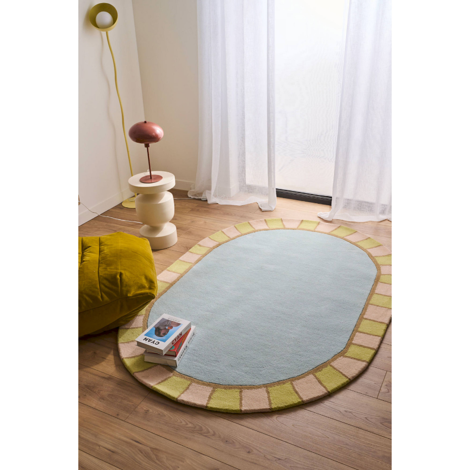 Tapis fait main en laine et coton Pantone