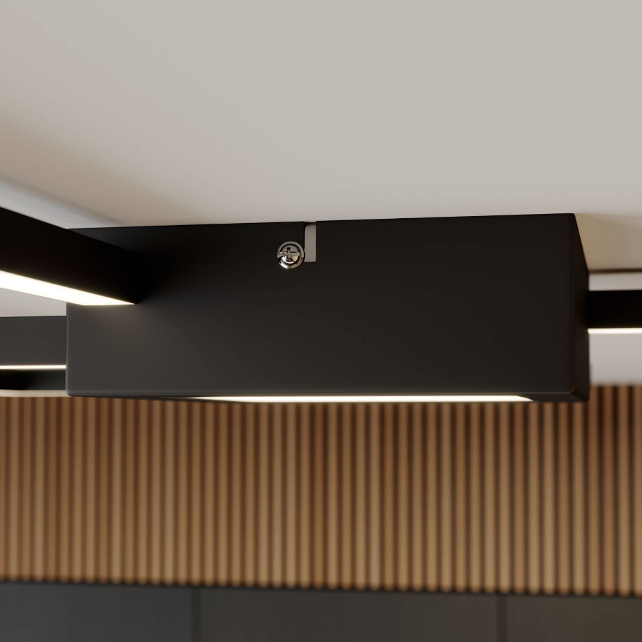 Plafonnier en aluminium moderneLED, Duetto