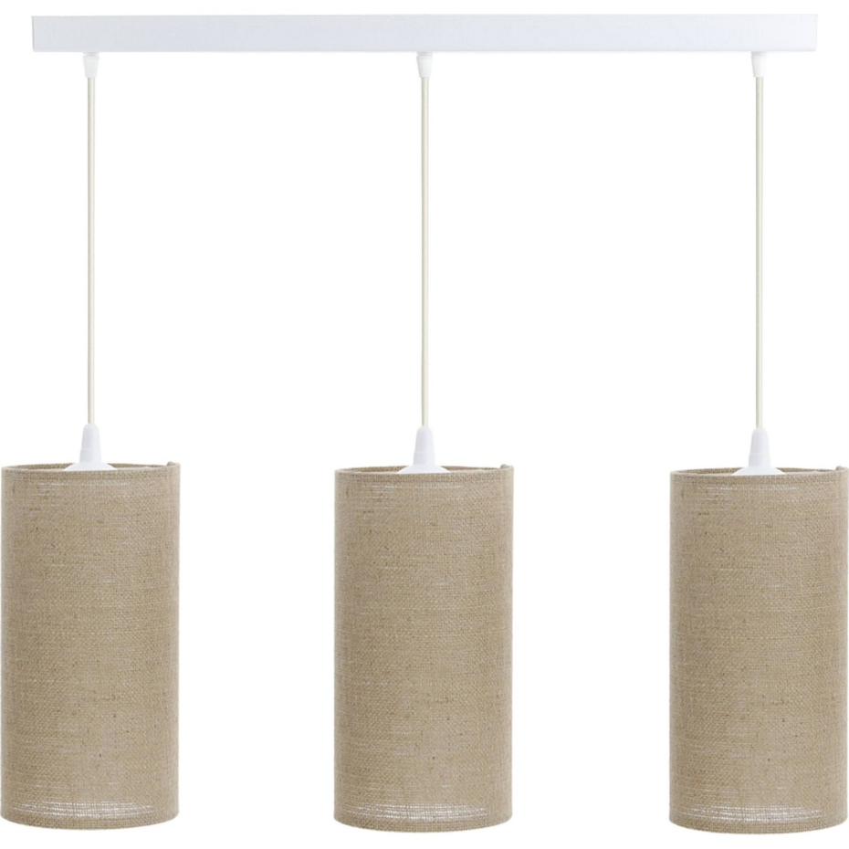 Suspension rectangulaire en tissu compatible LED Boho Elegant
