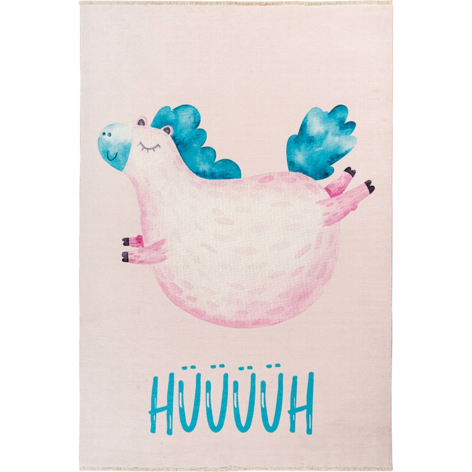 Tapis enfant en coton motif licorne rectangulaire