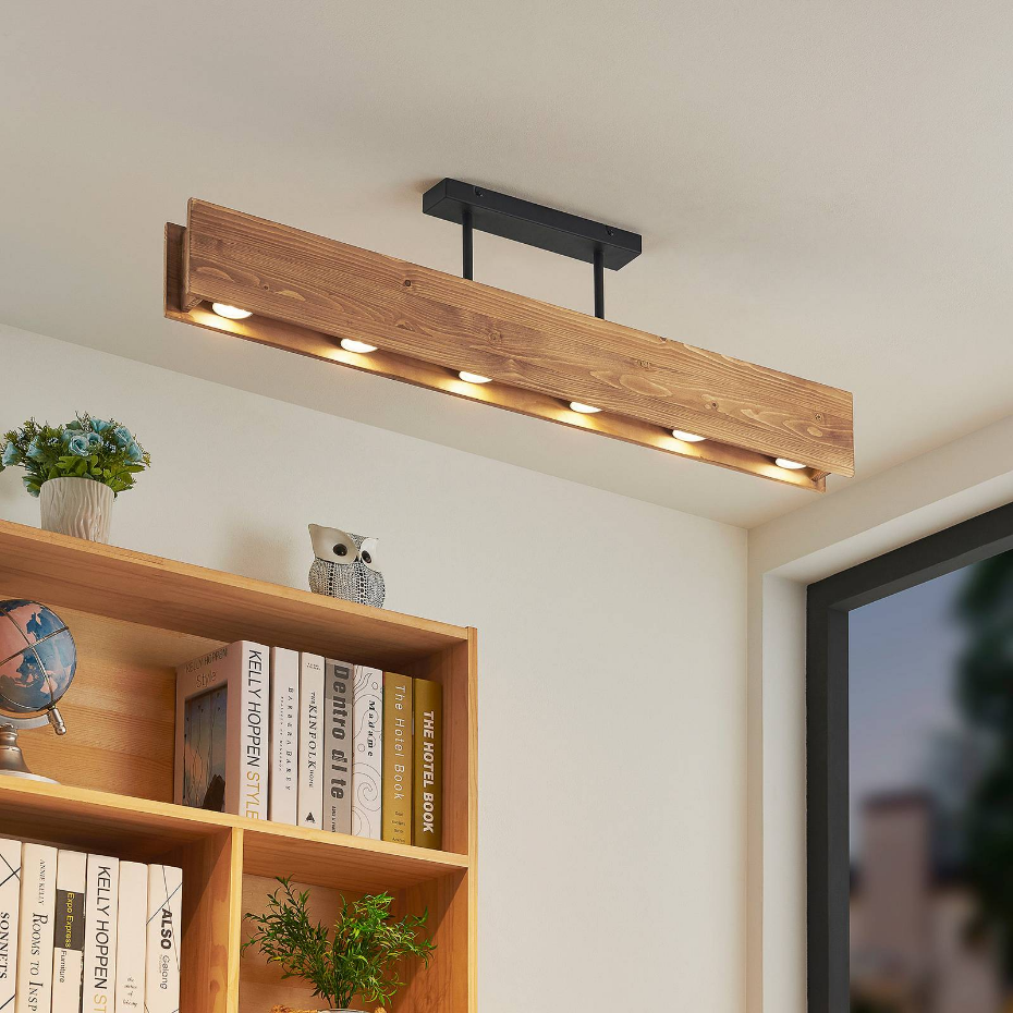Plafonnier en bois scandinave, Malwin