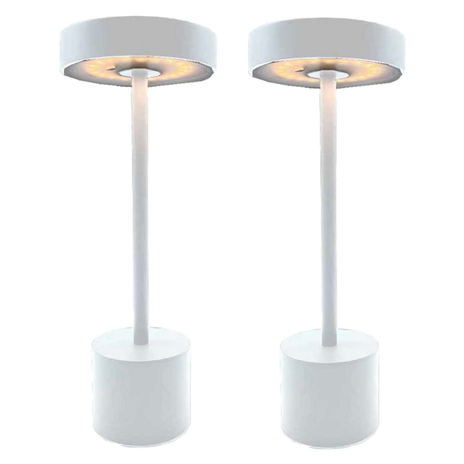 2 Lampe de table sans fil ROBY Gris H30cm