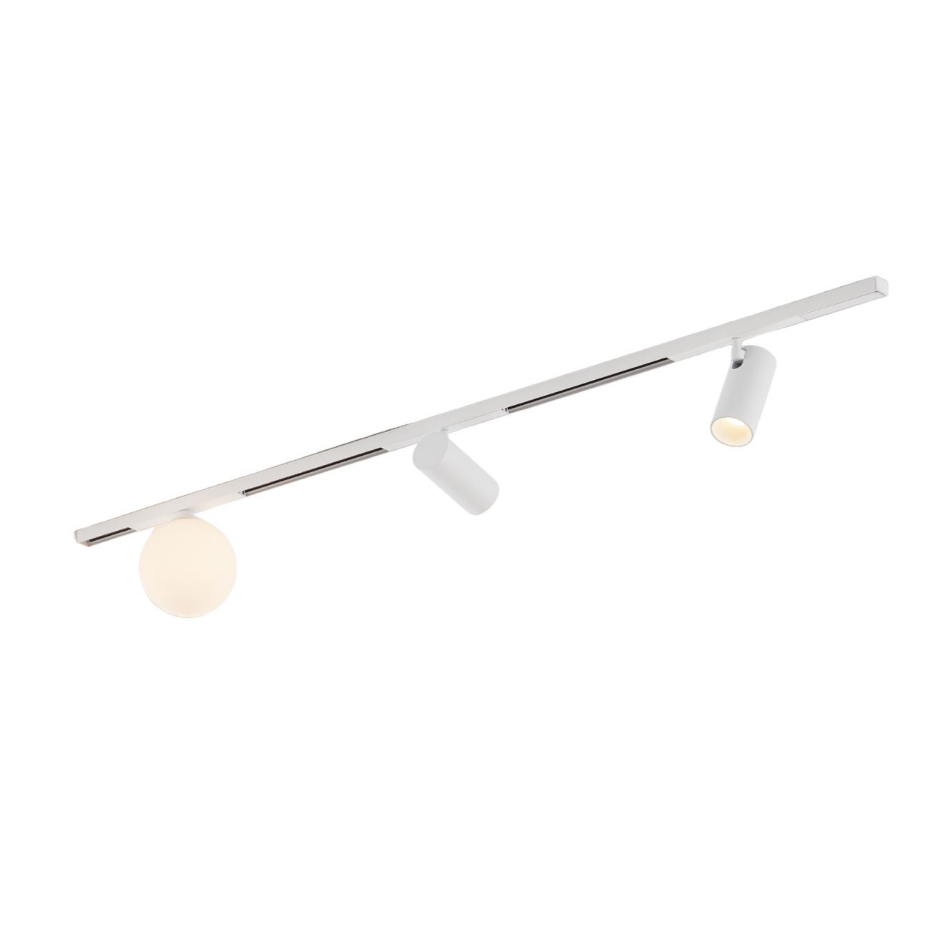 Kit rail LED 2 spots + 1 boule verre - LYNE