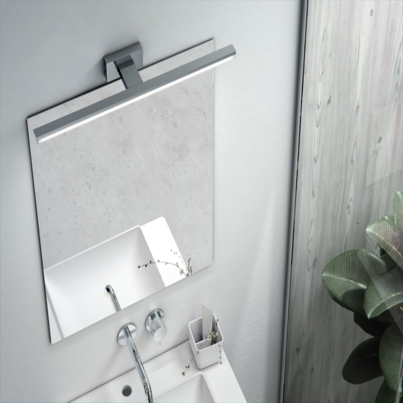 Grande Applique Salle De Bain Led Chrome Nérée