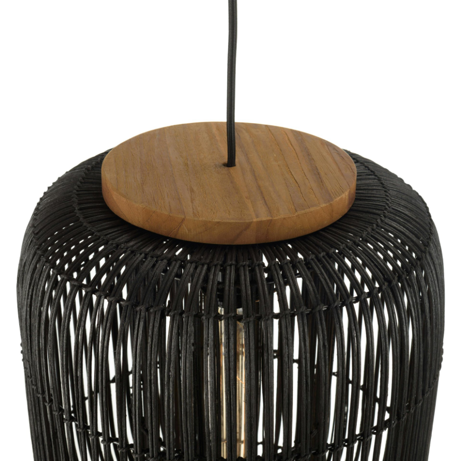 Suspension en rotin allongée 35cm FOLELLI