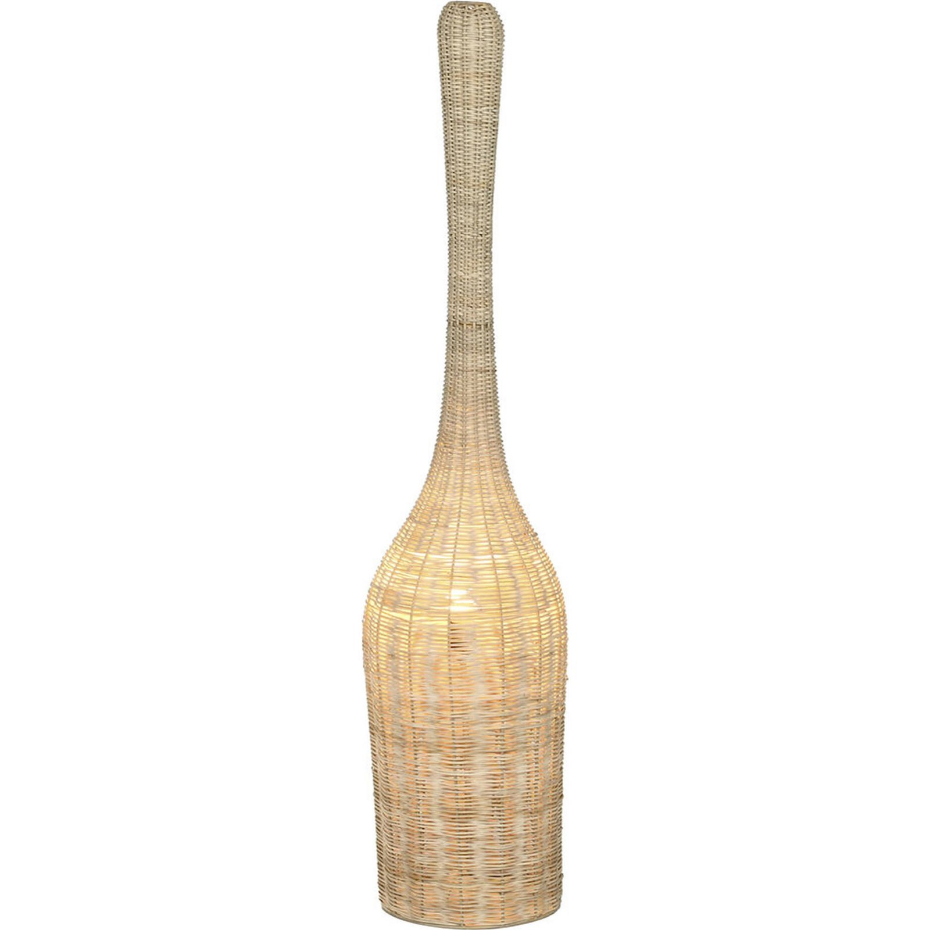 Lampe en rotin et fer forme organique Tropical