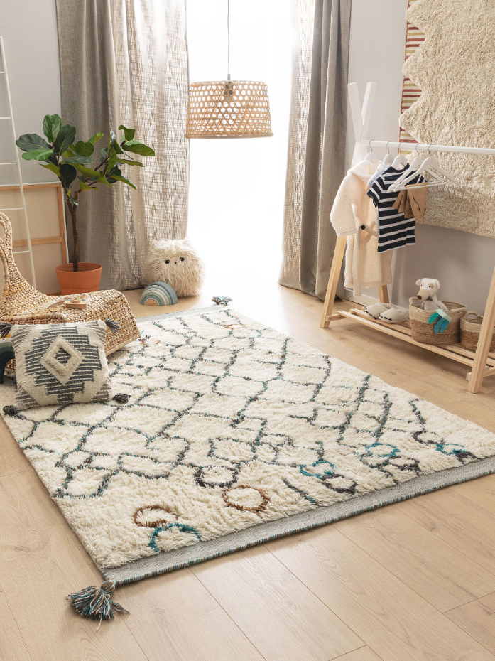 Tapis de laine tufté main FLOKI