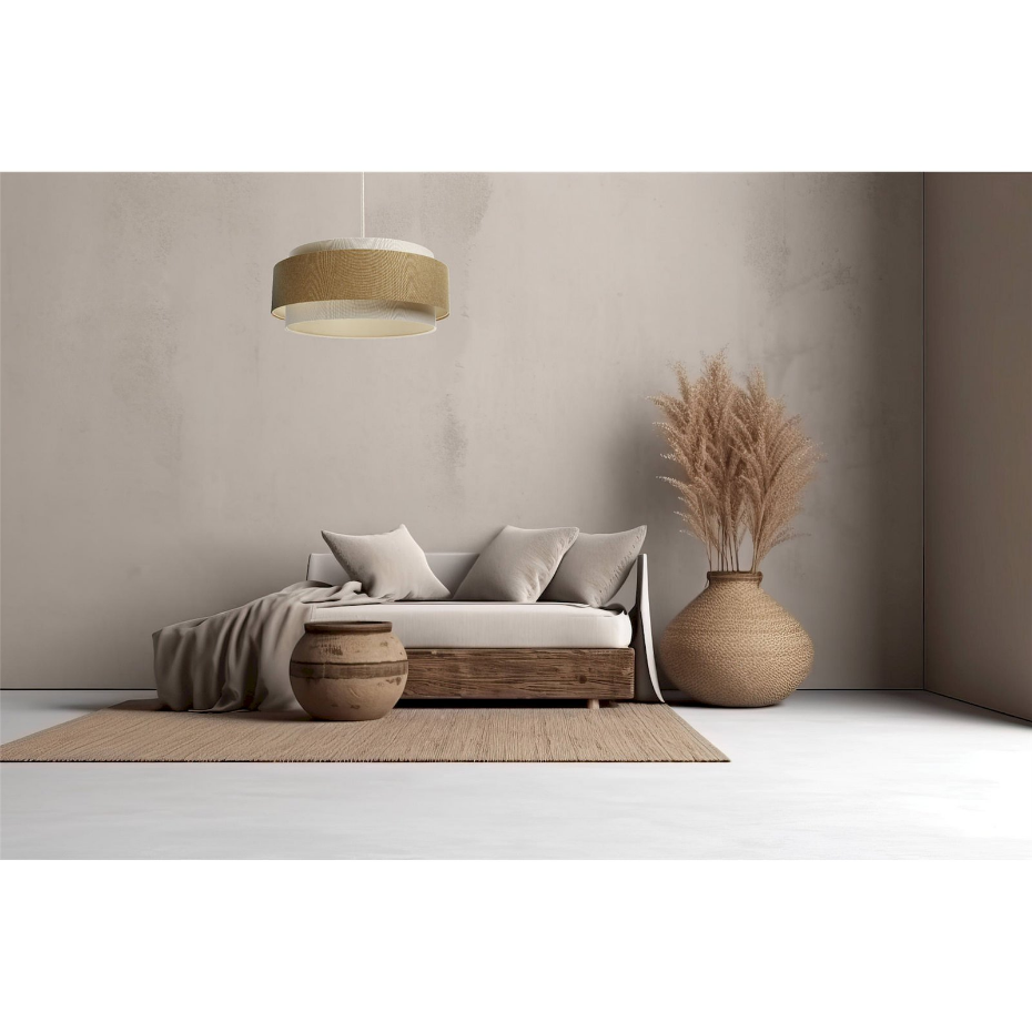 Suspension ronde en tissu pour salon Boho Elegant
