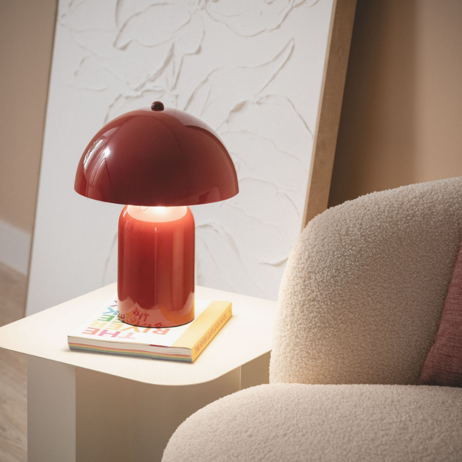 Lampe à poser champignon en métal- ARTO