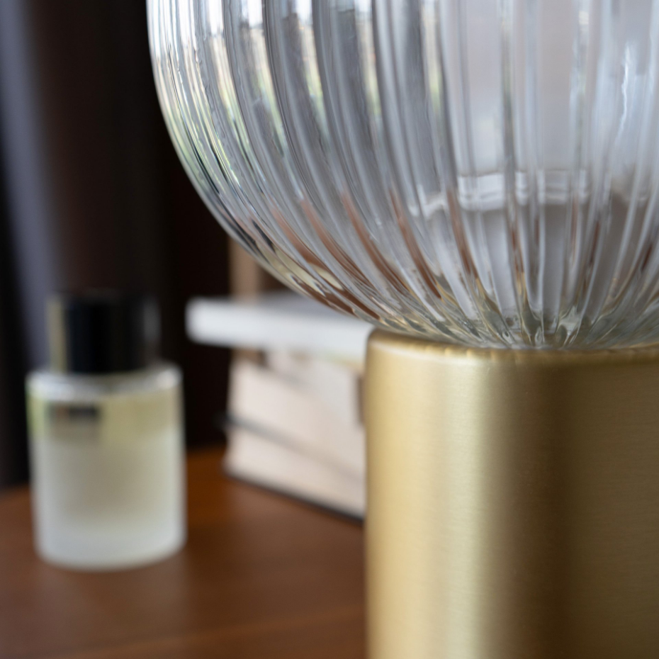 Lampe en verre cannelé - LOU