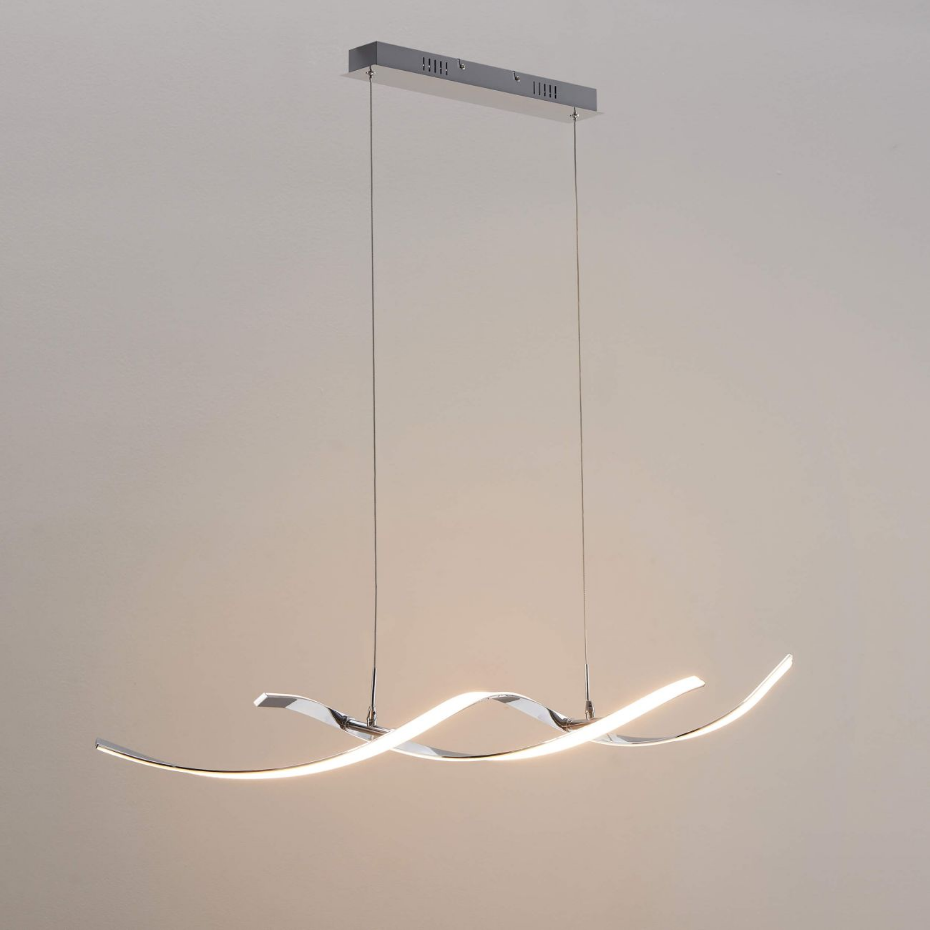 Grande suspension LED avec barres ondulées - GALBA