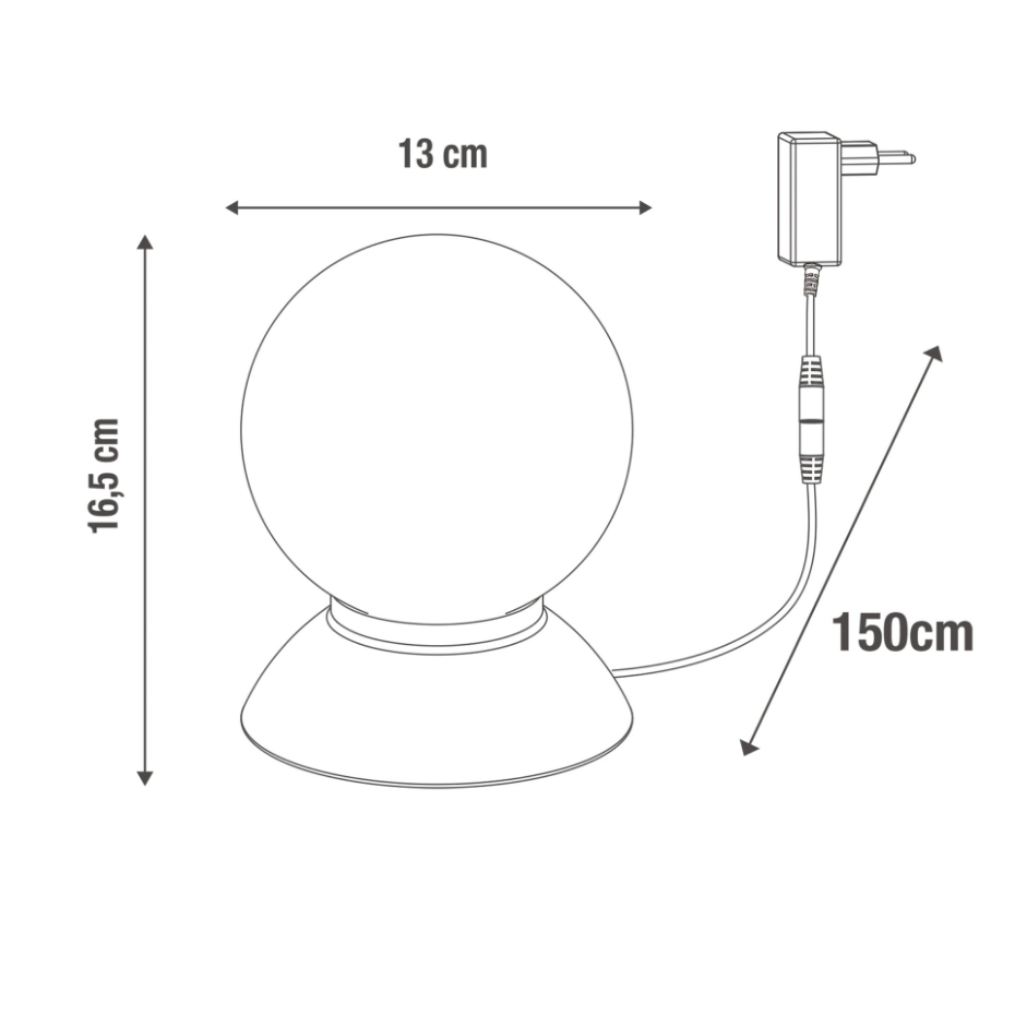 Lampe en fer tactile, KOZE