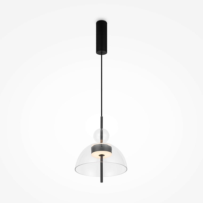 Suspension LED moderne 1 abat-jour en verre NORA