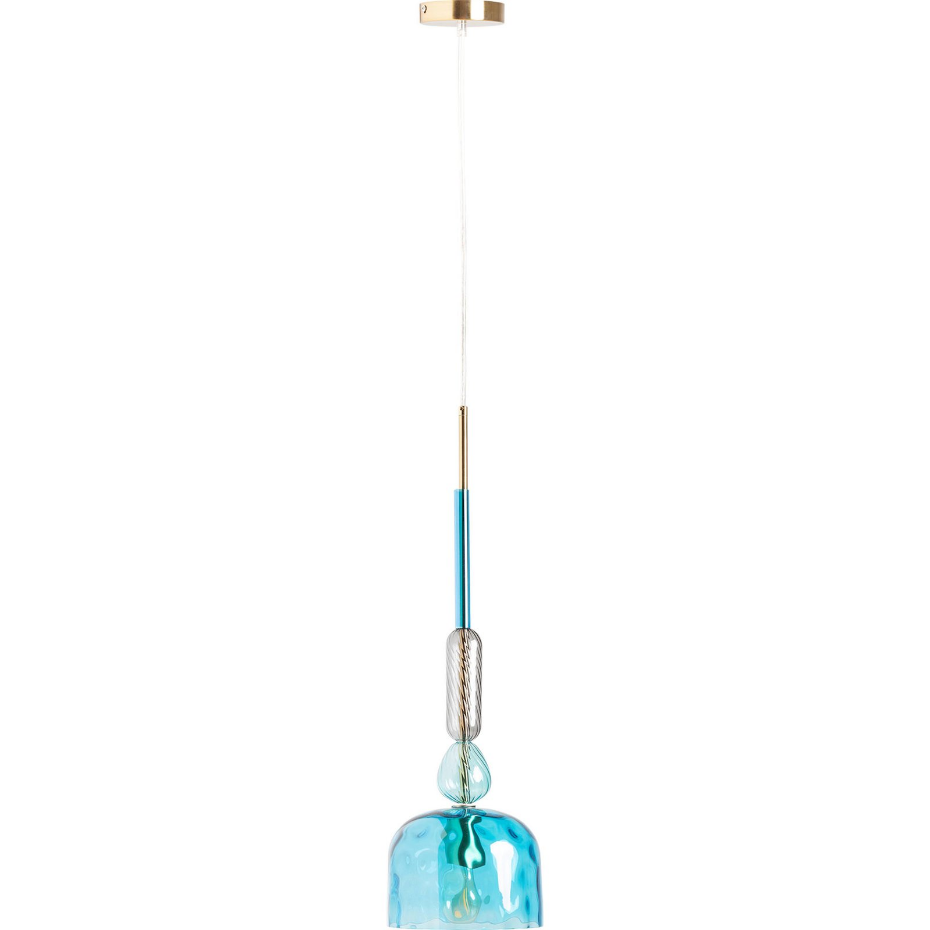 Suspension en verre et acier art déco