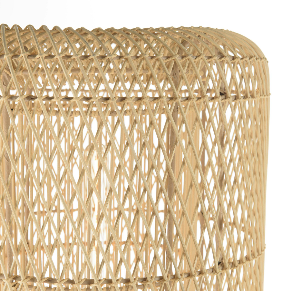 Lampadaire en rotin pieds métal FOLELLI