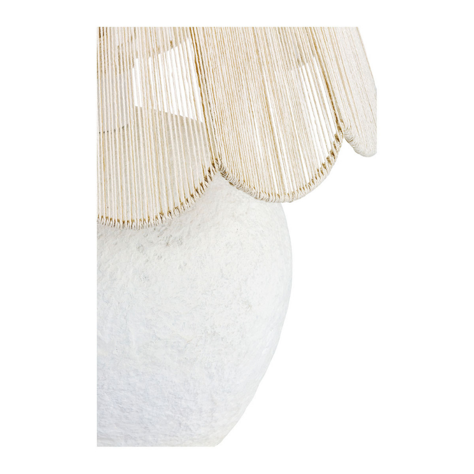 Lampe NORA papier mâché et AJ conique jute