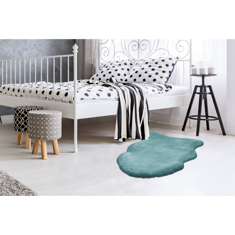 Tapis en polyester effet forme peau