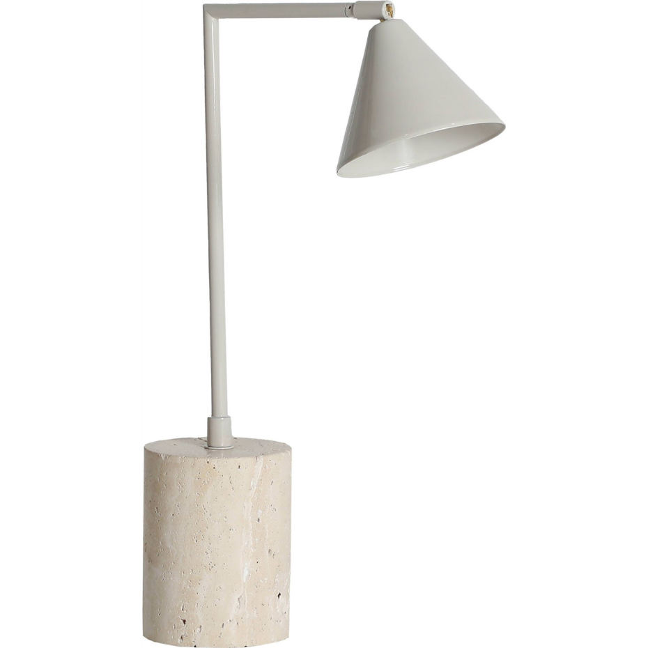 Lampe de table en fer  et marbre