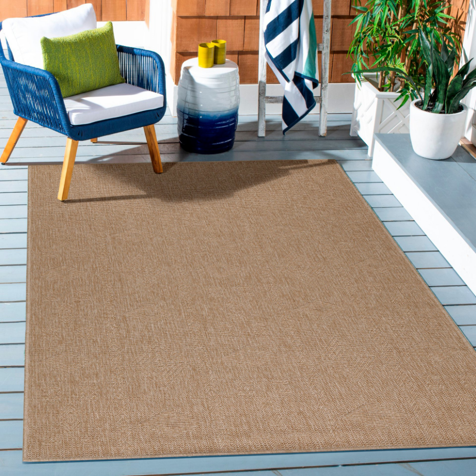 Tapis intérieur extérieur aspect jute uni DHAKA