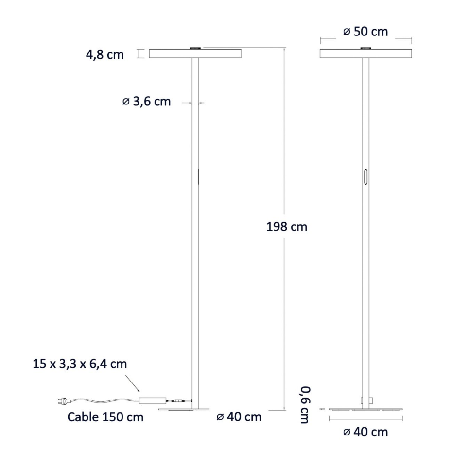 Lampadaire LED tactile moderne - NOLAN