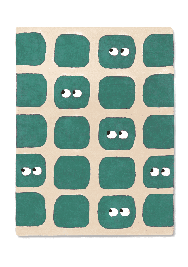 Tapis enfant rectangulaire épais, Coton bio GOTS, BIDULES